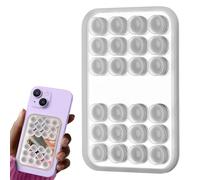 Espejo magnético cuadrado adhesivo, colores del producto: transparente, negro, blanco, succión, teléfono | funda de teléfono con ventosa | soporte de fijación para escritorio, ducha, pared, conducción