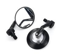 espejo manillar Espejo Izquierdo Derecho Manillar Extremo Rotación Vidrio Accesorios Motocicleta Para YAMAHA XSR700 2016-2023 XSR900 2021 XSR 700 900(Round Silver)