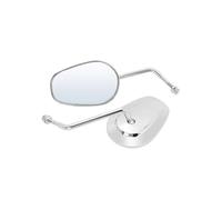espejo manillar Espejo Retrovisor Ajustable Motocicleta Espejos Laterales 8MM Para Harley Para Touring Para Road King Para Glide Para Sportster 883 1200(Silver)