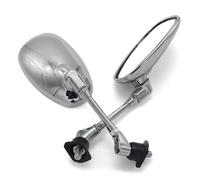 espejo manillar Espejo Retrovisor Motocicleta Para Yamaha XJR1300 XJR 1300 FZ6 BT1100 MT-03 VMAX12 VMX12 VMX17 V-MAX XJR400 XJR1200 1200 10mm(Silver)