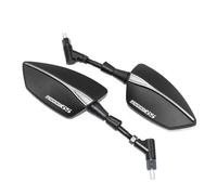 espejo manillar moto Para R1200GS R1200RT 10mm espejo retrovisor de motocicleta espejos retrovisores izquierdo y derecho carcasa lateral(A-Silver)