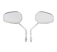 espejo manillar Motocicletas Espejos Laterales Retrovisores 8 Mm Para Harley Para Davidson Para Road King Para Street Glide Para Fat Boy(Chrome)