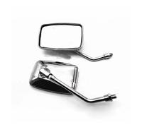 espejo manillar Para Motocicleta Scooter 10MM Espejos Retrovisores Universales Para Rectangulares Rosca(Silver)