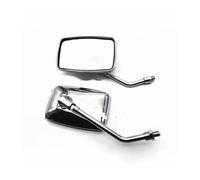 espejo manillar Para Motocicleta Scooter 10MM Espejos Retrovisores Universales Rosca Rectangular Retrovisor Lateral(Silver)