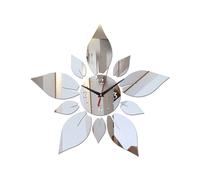Espejo Material AcríLico Pegatinas de Pared de una Cara Estilo Moderno Relojes de Cuarzo de Pared DecoracióN para el Hogar Relojes de Pared Plata