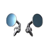 Espejo Moto Espejo Retrovisor Manillar Motocicleta Extremo Barra Espejos Retrovisores Agarre Deslizante Equilibrio Lateral CNC Plateado 22mm Universal Espejos Retrovisores Moto