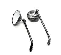 espejo moto Espejos Retrovisores Motocicleta Espejo Universal De 8 10MM Para Piaggio Para Zip Para Vespa Para Sprint S 150 Para PX 125(Carbon fiber)