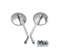 espejo moto Espejos Traseros Redondos Retro Motocicleta, Espejo Lateral Universal 8 10mm Para YBR 125 Para MT07 09 10 Para Piaggio Mp3 400 310(Chrome)