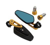 Espejo Moto Lateral Compatible Con Yamaha Para XMAX250 Para XMAX300 125 400 Espejos Finales Del Manillar De La Motocicleta Izquierda Y Derecha(Gold)