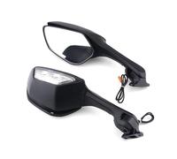 Espejo Moto Lateral Espejos Retrovisores Laterales Con Luces LED Intermitentes Para Kawasaki Para Ninja 300 Y 400
