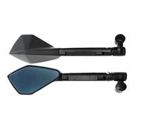 Espejo Moto Lateral Espejos Retrovisores Universales para Manillar De Motocicleta Antideslumbrantes Azules Accesorios Modificados Motocicleta(Black)