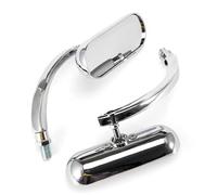 Espejo Moto Lateral para Road para Royal para Star para Stratoliner para Virago para Vmax Espejos Retrovisores Laterales Motocicleta De 8 Mm 10 Mm(Silver)