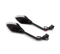 Espejo motocicleta Espejo Retrovisor Universal Para Motocicleta De 8/10MM Para Suzuki Para SV400 Para DR350 Para DCL250 Para FZ-6N/S Para MT07 Para MT09(Negro)