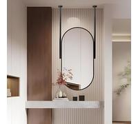 Espejo Ovalado para Colgar En El Techo 50 X 80 Cm 60 X 90 Cm, Espejo De Baño Flotante para Salón Entrada Pasillo(50x80cm/19.7x31.5in)