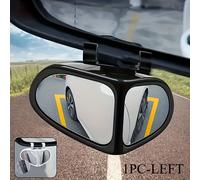 Espejo Ovalado para de Coche - Izquierda | Lateral 360° Rotatorio Delantero/Trasero Auxiliar Lente Ultra Compatible con Sedanes/SUVs/Camionetas Herramienta de Monitoreo de de Seguridad Vehicular