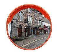 Espejo panorámico de carretera, convexo de seguridad, 60 cm, interior, para la seguridad vial y tienda, con soporte de fijación ajustable