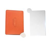 Espejo para bolso, espejo compacto de maquillaje con cubierta de piel sintética, tocador de acero inoxidable para escuela, oficina, baile, viajes, adolescentes, niñas y mujeres