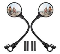 Espejo para manillar de bicicleta, 2 unidades, giratorio y ajustable, gran angular, retrovisor, a prueba de golpes, espejo convexo universal para bicicleta