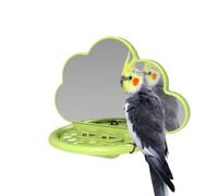 Espejo para pájaros con posadera, soporte de perca para pájaros, espejo de cacatúa, espejo de periquito, perca para loros con espejo, espejo para pájaros con taza de alimentación, percha de espejo