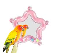 Espejo para periquito, juguete giratorio con pico | Lijadora de pico para guacamayo, conure, sala de estar, dormitorio, entrenador, oficina