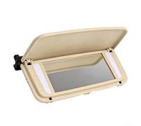 Espejo parasol con tapa de luz iluminada diseñado específicamente para modelos Volvo XC60 XC90 S80 XC70 V70 (beige)