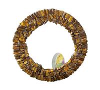 Espejo plano redondo hecho a mano con grava de cristal natural - Espejo de maquillaje for amantes de la belleza(Tiger'seye)