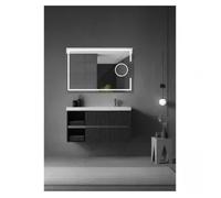 LED IMEX Espejo Rectangular con Luz Frontal Triled y Doble Sensor, Acabado Color Cromo - 100 x 80 cm