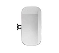Espejo Rectangular de Esquina para baño, Espejo de tocador Colgante con Soporte Giratorio y Plegable, Ideal para Maquillaje Diario, Cuidado de la Piel y Afeitado (Plateado, 50 x 100 cm).