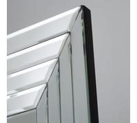 Espejo rectangular grande biselado plateado, 120x200 cm