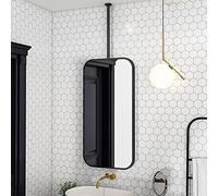 Espejo Rectangular Montado En El Techo Cuarto De Baño Baño Espejo De Varilla Colgante 40 Cm X 70 Cm 50 Cm X 70 Cm Entrada Hotel Espejo Colgante De Pluma De Metal Personalizable (Tamaño : 40c