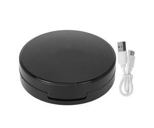 Espejo Redondo con luz LED, Estuche Compacto, cojín, Base, Paquete vacío, portátil para Varias Ocasiones
