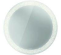 Espejo redondo Duravit Happy D.2 Plus con iluminación, versión con sensor, con calefacción de espejo, 900x900x47mm, blanco mate, HP7481G00000100, Versión: Decoración del campo luminoso: orgánico