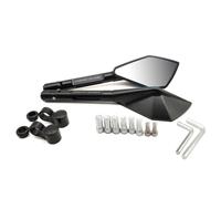 espejo redondo Para Suzuki GS550M Katana GSX1100F Katana GSX250 GSX550 CNC aluminio Universal espejo retrovisor para motocicleta Moto espejos laterales (Color : Black)