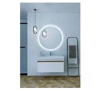 LED IMEX Espejo Redondo Totalmente Iluminado con Luz Fría y Acabado Arenado Bélgica - 60 cm de diámetro