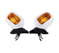 Espejo reflector Par De Motocicletas Espejos Retrovisores Intermitentes Para GL1800 Para F6B 2013-2017(White and Orange)