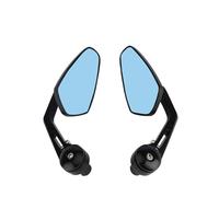Espejo Retrovisor 2 Espejos Retrovisores Laterales Aluminio Motocicletas Cruisers Choppers Cuatrimotos 7/8'' 22Mm Extremos Manillar Espejos Laterales(Blue Lens)