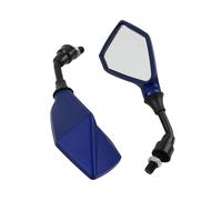 Espejo Retrovisor 2 Espejos Retrovisores Universales 10Mm Motocicleta Gran Angular Ajustables Scooter Bicicleta Eléctrica Ciclomotor Quad Accesorios Modificados Retrovisor Lateral(Blue)