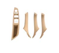 Espejo Retrovisor Coche Lente Para 5 Series F10 F11 F18 520i 523i 525i 528i 535i Panel reposabrazos puerta frontal Interior embellecedor juego manija repuesto(Beige LHD 4PCS)