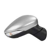Espejo Retrovisor Completo Espejos Retrovisores Laterales Para Coche Para Ford Fiesta Sedán (2009-2017) Con Intermitentes (1 Unidad) Espejos Exteriores Auto(Silver-Right Side)