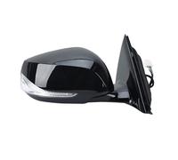 Espejo retrovisor completo para Infiniti Q50 2014-2021 negro brillante con luz intermitente, espejo de puerta lateral de 7 cables, espejo retrovisor de puerta completa (1 par) (1 pieza derecha)