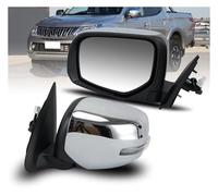 Espejo Retrovisor Completo Para Mitsubishi Para Triton L200 MQ 2015-2018 Espejo Retrovisor Cubierta Cromada Cristal Con Lámpara 7 Pines RHD Conjunto Espejo Lateral(Right for RHD)