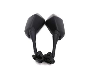 Espejo retrovisor con espaciado de tornillos ajustable for motocicletas deportivas carreras callejeras, apto for Honda CBR, for Kawasaki Ninja Espejos Moto(Black)