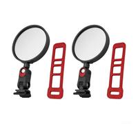 Espejo retrovisor convexo acrílico compatible con Ninebot para ZT3 G2 para scooters eléctricos G3 E3 F3 para viajes urbanos más seguros (rojo)