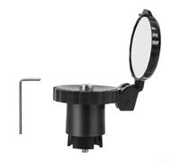 Espejo retrovisor convexo acrílico para bicicleta, amplio campo de visión para manillares de 21-22 mm, rotación de 360 grados para ciclismo seguro, negro (B)