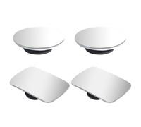 Espejo Retrovisor Cuadrado De 2 Piezas Y Espejo Retrovisor Redondo De 2 Piezas, Espejo De Punto Ciego para Automóvil, Espejo Retrovisor Auxiliar para Vehículo, Accesorios para Automóvil