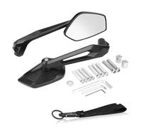 Espejo retrovisor de aluminio compatible con BMW R1250GS, R1200GS, F900R, G310GS, S1000R, R1250RS, F900XR, accesorios for motocicleta Espejos Moto(Black CNC)