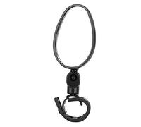 Espejo retrovisor de bicicleta ajustable, espejo ovalado de seguridad con vista trasera de bicicleta de montaña giratoria negra de 360 °(Rectangle)