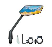 Espejo Retrovisor de Bicicleta,Cristal de vidrio de ultra alta definición de gran angular convexo, Ajustable y Rotativo, Fácil de Instalar, Accesorio Para Bicicleta Eléctrica (Convexo Plata derecha)