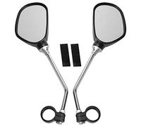 Espejo retrovisor de bicicleta Espejo de vidrio de seguridad ajustable Vista trasera de amplio alcance para bicicleta de montaña Bicicleta de carretera Material ABS Negro