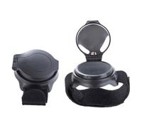 Espejo Retrovisor de Bicicleta Negra Correa Ajustable 360° | Diseño Compacto Portátil, para Bicicletas y Patinetes, Articulación Esférica, Cubierta Abatible